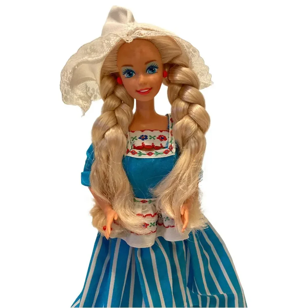 Mattel BARBIE Doll DUTCH #11104 Dolls of the World 1993 Special Edition W/ Stand